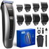 GLAKER Hair Clippers for Men - Cordless & Corded 2 in 1 Hair & Beard Trimmer with ABS Guards, Detachable Blades & Turbo Motor, Professional Haircutting Kits for Blending & Fade Cuts