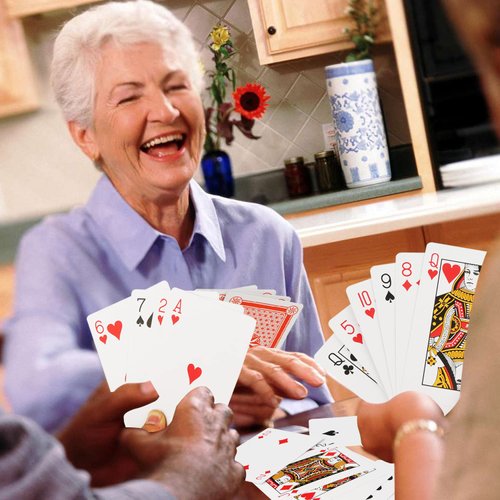 SeptCity Jumbo Playing Cards, 3.5 X 5 Inches Super Big Giant Game Theme Full Deck Huge Poker Oversize Decorations of Magic Party Fun for All Ages (1 Pack) (2 Times)