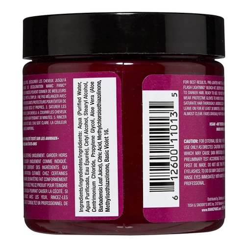 MANIC PANIC Fuschia Shock Hair Dye – Classic High Voltage - (2PK) Semi-Permanent Hair Color - Dark Pink Fuschia - For Dark & Light Hair – Vegan, PPD & Ammonia-Free - For Coloring Hair on Women & Men