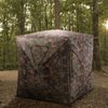 Tangkula 3 Person Pop up Ground Blind, Portable Hunting Blind with Mesh Windows, Carrying Bag & Ground Stakes, Camouflage Hunting Tent with Hub System, Camo Deer Blinds for Hunting