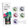 Liillya 10 Pods Travel Clay Mask Individually Wrapped Clay Face Mask Set Acne Blackhead Removal - MiNi Face Mask Set Facial Mask Kit with Silicone Mask Brush - Removes Excess Oil Hydrating