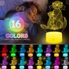GIMFRY Otter Night Lights Otter Gifts for Kids 16 Colors Changing with Remote&Touch otter lamp for girls bedroom 3D Illusion Lamp As Christmas Birthday Gifts for 2 3 4 5 6 7 8 year old Girls