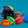 Shindel 6PCS Mini Inflatable Football, 6.3 inch Waterproof Football Toys for Kids Perfect Outdoor and Indoor Games, Football Lovers Gifts, Super Bowl LVII Party Favors