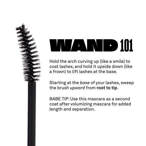 Babe Original Babe Lash Mascara - Smudge Proof, Long Lasting & No Clump Formula, Buildable Volume, Water Resistant, Dramatic Black