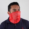 Motique Accessories Paisley Bandana Neck Gaiter Tube Headwear Motorcycle Face Scarf - Red