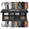 HOOMUSS Black Smoky Eye Shadow Palette 8Color, Dark Grey Smokey Eyeshadow for Goth Makeup, Black Silver White Gray Shade for Halloween, Pigmented & Long Lasting (Black)