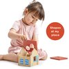Mentari Toys - Shape Sorter House - Wooden Shape Sorter Toy for Toddlers - Activity Toy with 5 Shapes and Removeable Lid - Boost Fine Motor Skills and Shape Recognition - Educational Toy - Age 12m+