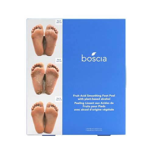 boscia Fruit Acid Smoothing Foot Peel - Vegan, Cruelty-Free, Natural Skin Care - Foot Peel Mask to Soften Callused Skin - Fits Up to Men's Size 12-1 Pair