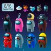 Among Us Action Figures Series 3 - Pack of 8 Collectible Figurines - Official Among Us Toys for Boys & Girls - Collect All Crewmates from The Among Us Video Game - Imposter (Style B)