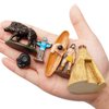 Hiawbon 15Pcs Native American Figurines Set, Historical Miniature Indian Figurines with Accessories, Resin American Indians Figures Play Figure Playsets for Home Desktop Decoration