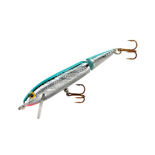Rebel Lures Jointed Minnow Crankbait Fishing Lure, Silver/Blue, 2 1/2 in, 1/8 oz