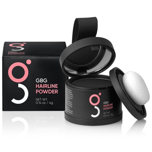 Hairline Powder Instantly Conceals Hair Loss, Root Touch Up Hair Powder, Hair Toppers for Women & Men, Hair Fibers for Thinning Hair, Root Cover Up, Stain-Proof 48 Hour Formula (Black)
