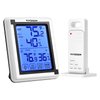 VIVOSUN Indoor Outdoor Thermometer Wireless Digital Hygrometer Temperature and Humidity Monitor with Touchscreen LCD Backlight, 200ft/60m Range, Battery Included