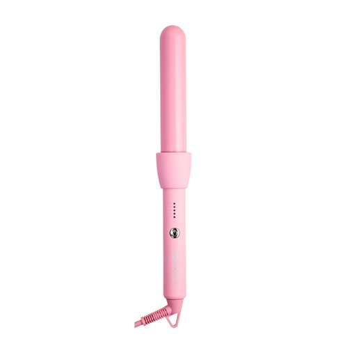 FoxyBae Bounce Bae Ceramic Hair Curling Iron 1.25” | Hair Curler for Silky, Smooth & Frizz-Free Hair | Temp Controls | Dual Voltage Curling Wand for Long & Short Hair | 360° Swivel Cord [Party-Pink]