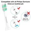 Aoremon Toothbrush Replacement Heads for Philips Sonicare - Compatible with Sonicare 4100 ProtectiveClean C2 & Phillips Click- on Electric Toothbrush