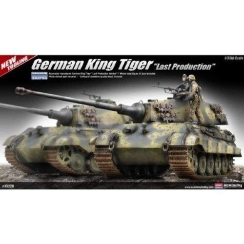 Academy German King Tiger Last Production Military Land Vehicle Model Building Kit