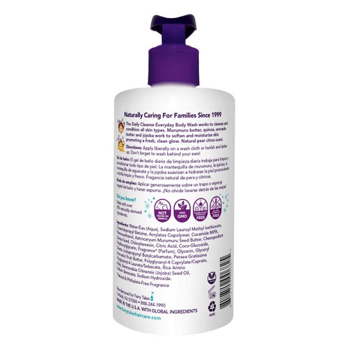 Fairy Tales Daily Cleanse Kids Body Wash, Everyday Body Wash for Kids and Toddler- Soap for Bath or Shower, No Harsh Chemicals or Toxins - 16oz