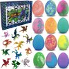 Bath Bombs for Kids with Surprise Inside - 12 Organic Bubble Bath Fizzies with Dragon Egg Toys. Gentle & Kids Friendly Bath Balls. Birthday Gift, Easter Basket Stuffers for Kids, Boys, Girls, Toddler