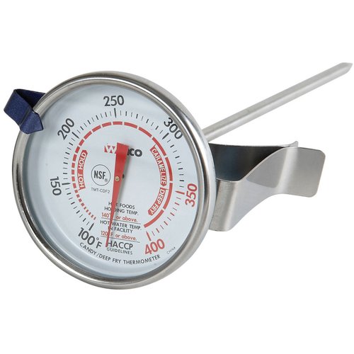 Winco 2-Inch Dial Deep Fry/Candy Thermometer with 5-Inch Probe