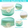 2Pcs Sunscreen Applicator for Kids, Sunscreen Brush Sunblock Applicator for Kids, Sun Lotion Applicator Kids Sunscreen Applicator with Protective Caps, Sun Cream Brush for Outdoor Travel (Green)