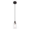 Gruenlich Pendant Light, Hanging Ceiling Light Fixture for Kitchen and Dining Room, E26 Medium Base, Metal Construction with Clear Glass, Bulb not Included, 1-Pack Bronze