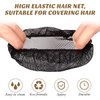 Uonlytech Womens Hair Accessories Set: 5pcs Black Invisible Elastic Bun Covers, Reusable Hair Nets for Ballet, Dance, Girls and Women