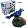 Tipmant Cute Electronic Birds Toys Pets Simulation Realistic Move Chirp Electric Office Home Desk Decor Decoration Kids Birthday Gifts (Blue & White)