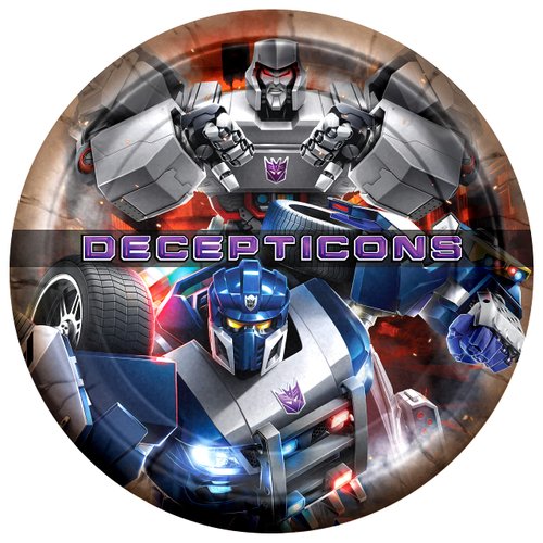 Treasures Gifted Officially Licensed Transformers Plates 24ct - 7in Transformers Party Plates Decepticons - Transformers Party Decorations - Transformers Birthday Party Supplies