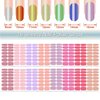DANNEASY 16 Sheets Nail Polish Stickers Solid Color Full Nail Wraps Self Adhesive Nail Polish Strips for Women Acrylic Nail Art with 1pc Nail File, Cuticle Stick (Pink Red)