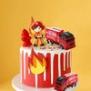 JeVenis Fireman Birthday Firetruck Birthday cake decoration Firefighter Birthday Fire Department party decoration