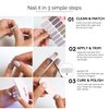 NAILOG Semi Cured Gel Nail Strips│20pcs Extra Long Nail Polish Strips│Nail Stickers with Glossy Gel Finishing│Pink Bomb