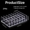2Pcs Makeup Pallet Organizer,Acrylic Eyeshadow Palette Makeup Organizer,Clear Eyeshadow Palette Cosmetic Organizer,7 Sections Palette Organizer Makeup Holder for Bathroom Countertop Wallets Sunglasses