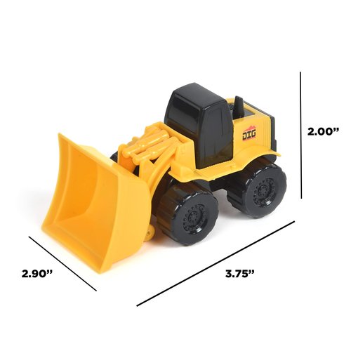 Micro Mini Construction Vehicles – Set of 5 Toy Cars and Trucks for Kids | Sensory Bin for Boys | Excavator Bulldozer Dump Truck Cement Mixer | Free Wheeling with Moving Parts – Maxx Action