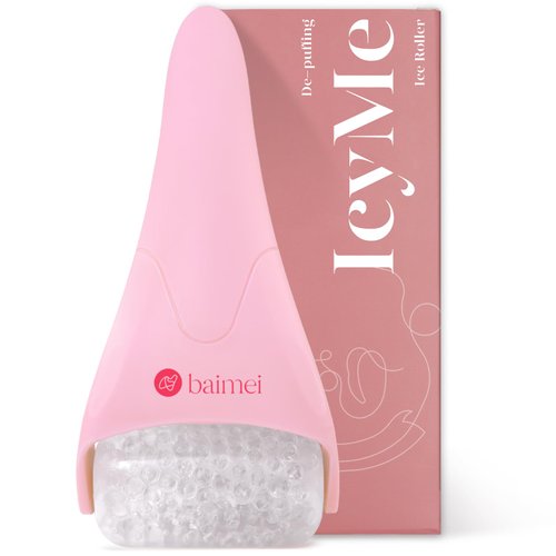 BAIMEI IcyMe Cryotherapy Ice Roller for Face and Eyes Massager Puffiness Redness Reducing Migraine Pain Relief, Skin Care Tool Helps on Muscle Tension, Self Care Gift for Men Women
