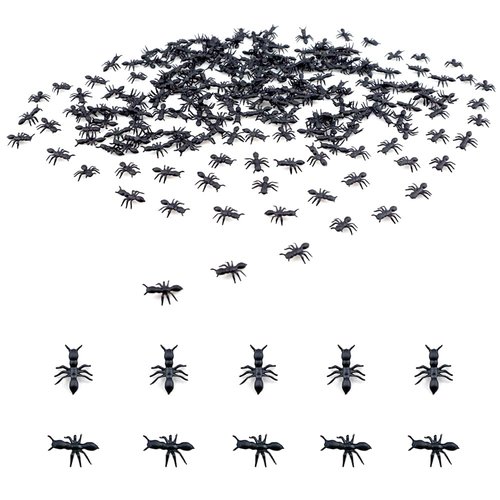 SaktopDeco 350 PCS Mini Plastic Ants Fake Black Ants Fake Ant Fake Bugs Insects Party Decorations Prank for Prank Picnic Party Decorations