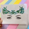 Mermaid Face Gems stick on Rhinestone Festival face Jewels Eyes Face Body Temporary Tattoos Glitter mermaid adhesive rhinestones for face(emerald ab/S054)