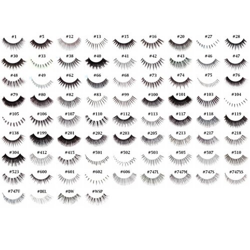 20 Pairs of Red Cherry 100% Human Hair False Eyelashes "Pick Your Choice of any 20 Pairs" - Mighty Gadget