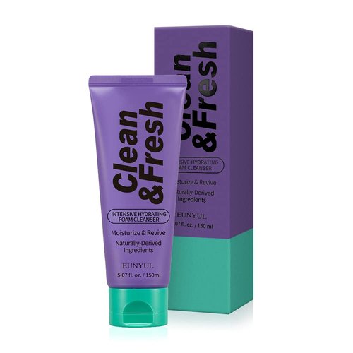 EUNYUL Clean & Fresh Intensive Hydrating Foam Cleanser 5.07fl. oz. Korean Skincare Cosmetics Vitamin foam cleansing Deep Cleansing