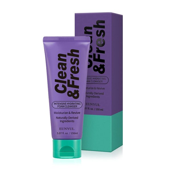 EUNYUL Clean & Fresh Intensive Hydrating Foam Cleanser 5.07fl. oz. Korean Skincare Cosmetics Vitamin foam cleansing Deep Cleansing