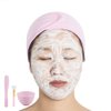 Sonku Facemask Mixing Bowl Set, Silicone DIY Face Mask Tool Kit with Facial Mask Bowl,Silicone Brush,Spatula,Measuring Spoons,Measuring Cup,Sponge,Makeup Headband-Pink