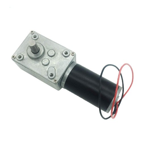 BRINGSMART 12V 12rpm DC Worm Gear Motor 70kg.cm High Torque Self-Locking Reversed Mini Turbine Geared Motor for DIY Robot Rotating Table Door Lock Curtain Machine (12V 12rpm)