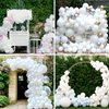 RUBFAC White Balloons, 120pcs 5 Inch Party Latex Balloons, Thicker White Balloons for Birthday Wedding Baby Shower Graduation Anniversary Party Decorations