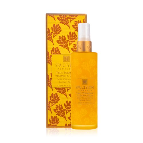 SPA CEYLON True Turmeric Vitamin C Glow Deep Cleansing Facial Balm | for Normal To Dry Skin | Ayurveda | for Blemished | Pigmented | And Uneven Skin