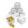 White Wedding Party Favors Boxes - Small Butterfly Candy Treat Gift Boxes Set Bridal Shower Engagement Party Favors Boxes Mother’s Day Birthday Baby Shower Party Boxes Supplies 2x2x2 inch, 50pc