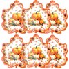 50Pcs 9" Thanksgiving Fall Themed Paper Plates Autumn Celebrate Party Tableware Orange Leaves Disposable Dessert Paper Plates Set Thanksgiving Fall Theme Paper Plates Festival Party Supplies