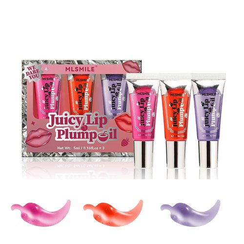 Easilydays 3 Colors Lifter Gloss Set, Spicy Roll On Lip Plumping Booster Lip Gloss Glossy Lipstick, Hydrating, Volumizes, Fuller Lip Glass Mirror Lip Glaze,Plump&Pout Lip Plumper for Women Girls (B)