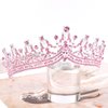 TOBATOBA Tiara Crown Pink Tiaras for Women Princess Tiara Wedding Crown for Bride Queen Crown Pageant Crown Birthday Crown Birthday Tiara for Women Crystal Tiara for Prom Halloween Cosplay Party