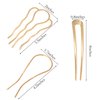 Chanaco French Hair Pins for Women Gold Silver Updo Hair Accessories U Shaped Hair Pins for Buns Twist Hairpin for Styling Metal Hair Fork with Combs for Girls Non Slip Hair Sticks for Thick Fine Hair