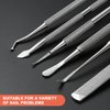 BEZOX Ingrown Toenail Removal Tool Kit – Toenail File and Toenail Lifter, Stainless Steel Toenail Kit Pedicure Tools - 7PCS Nail Correction Tool Set
