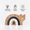 Wee Gallery Bamboo Nesting Bear, Building and Stacking Blocks, Arc Stacker and Balance Toy for Child Motor Skills, Problem Solving, Play, and Nursery Decor (for Kids Age 18 Months and up)